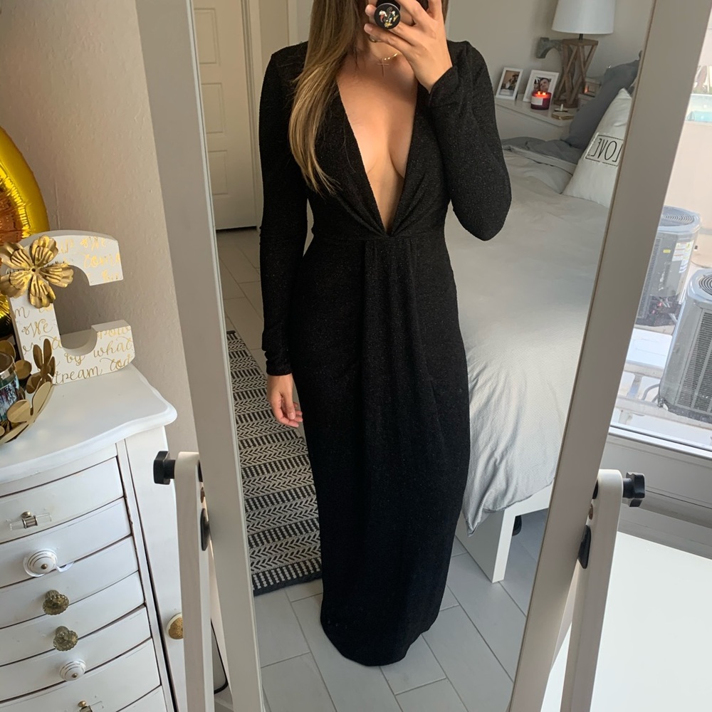 Symphony Deep V Formal Dress